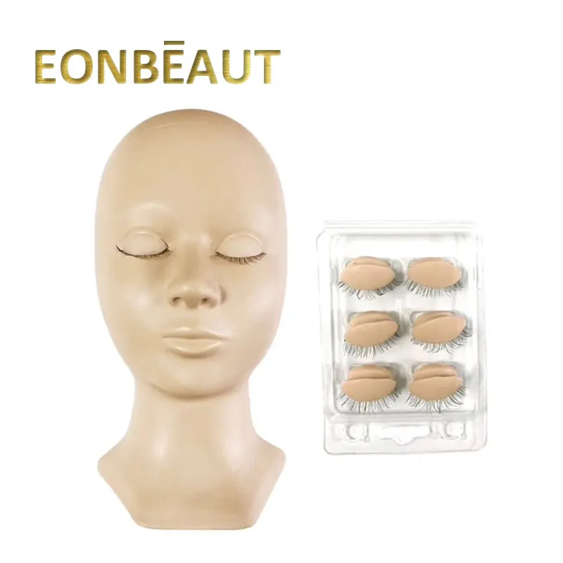

1PCS EONBEAUT EyeLash Extensions Cosmetic Fleshcolor Model Mannequin Head Replaced Eyelash Professional Practice Training Heads