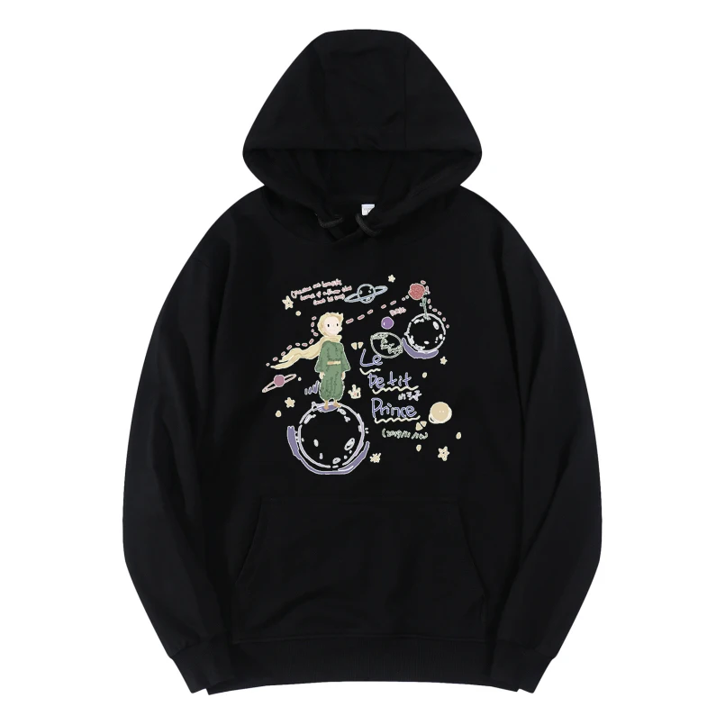 

Petit Prince astronaut stars hoodies men pure cotton sweatshirt man hip hop Oversized anime hoody homme men clothing harajuku