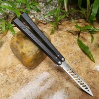 theone aluminum handle free swinging knife d2 blade falcon butterfly trainer jilt knife