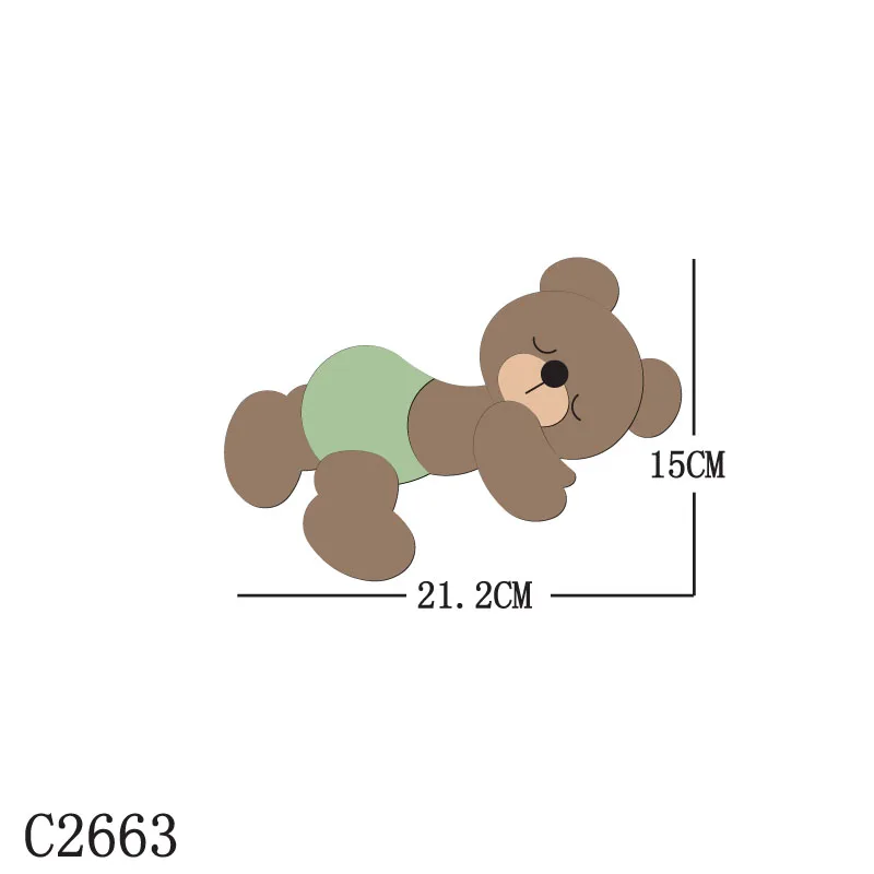 Новый Медведь Деревянный Штамп Скрапбукинг C2663 пресс-формы несколько размеров |