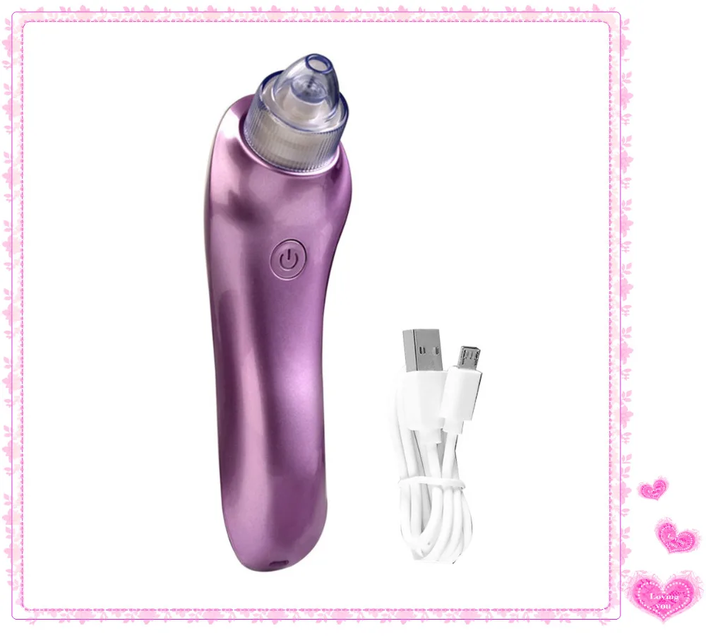 5 в USB зарядка вакуумный Электрический Очиститель пор для лица удаление угрей