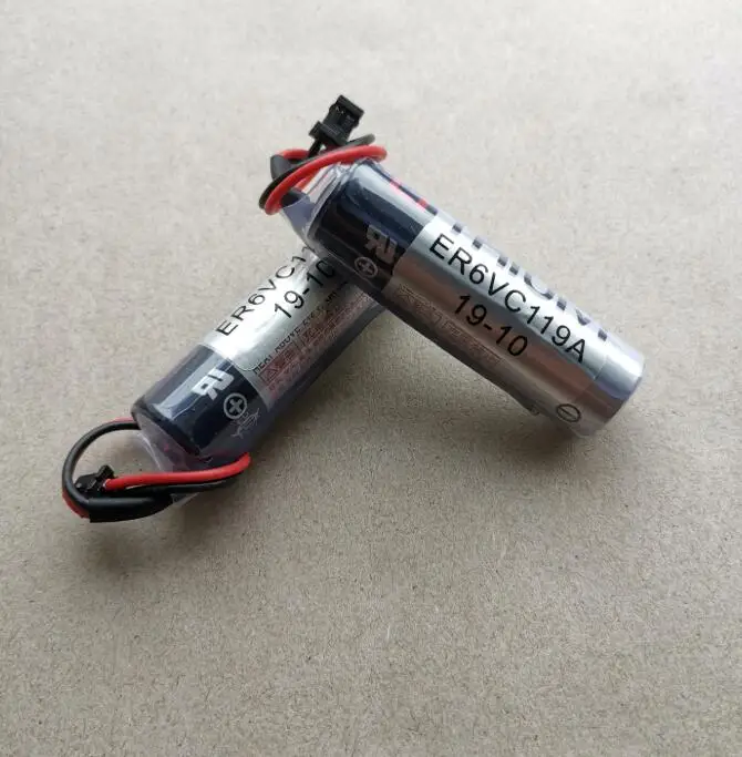 10PCS/lot Original New ER6V ER6VC119A Battery 3.6V 2000mAh PLC Lithium Batteries With Black Plugs Connectors Free Shipping | Электроника