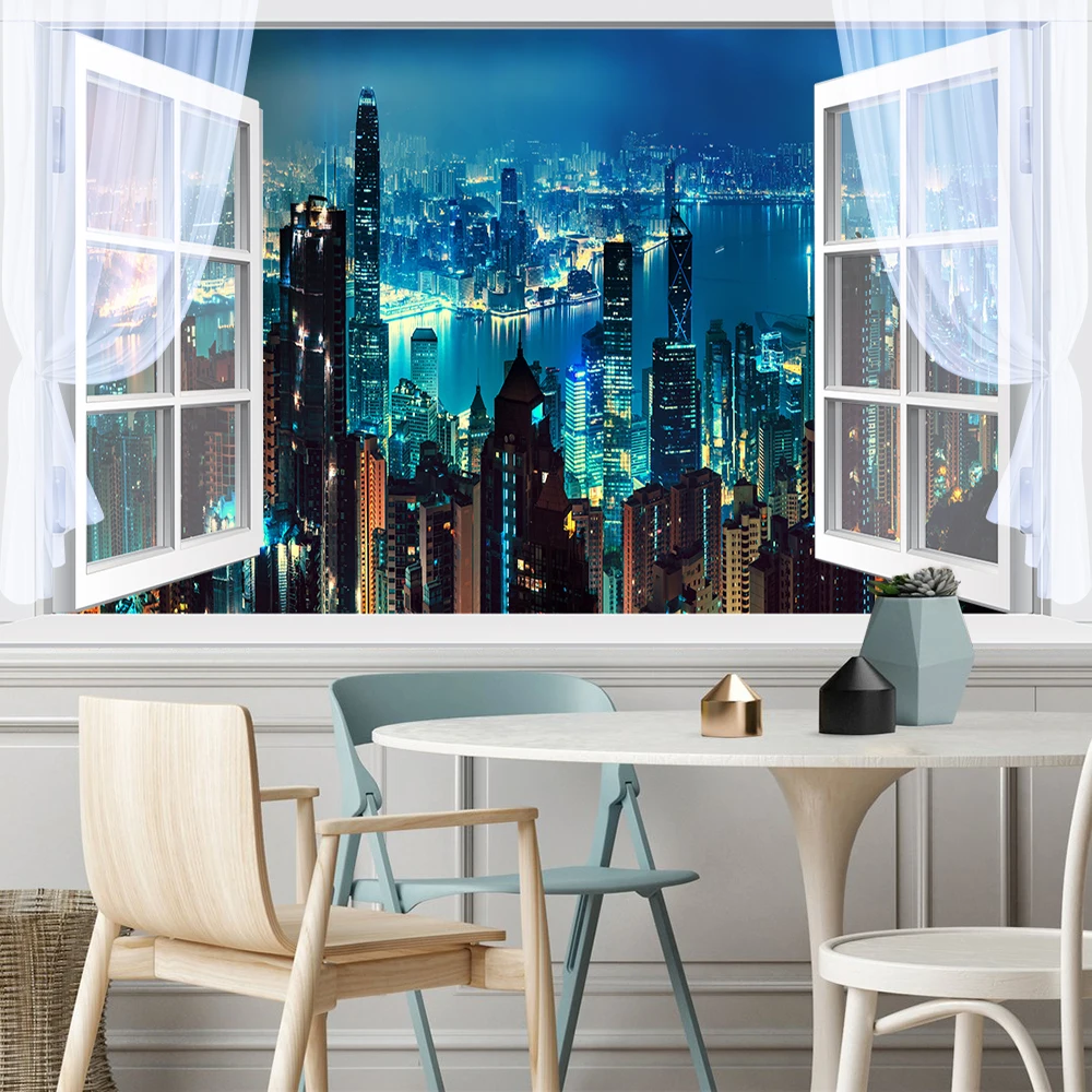 Красивый гобелен в виде Ночной пейзаж искусственный матрас украшение для стен