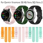 Оригинальный силиконовый ремешок для наручных часов Garmin Vivoactive 33 S44SForerunner 245 645CAME 2SSQMove 3, 18 20 22 мм