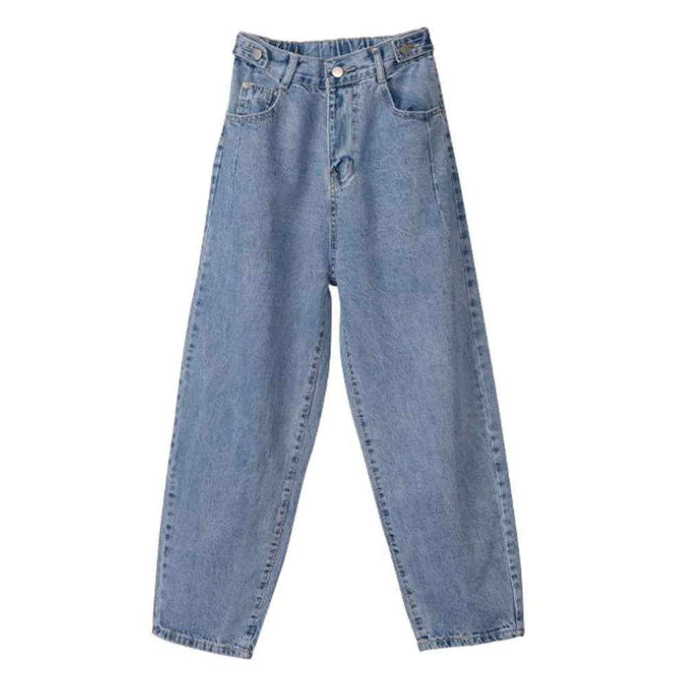 

Denim Jeans Woman 2020 Korean Style High Waist Loose Harem Pants Boyfriends Mom Jeans Streetwear Trousers Women Slouchy Jeans