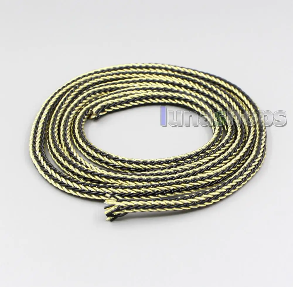 

LN006511 Gold And Black 16 Cores PVC Extreme Soft Mixed Signal Earphone Headphone Cable Wire