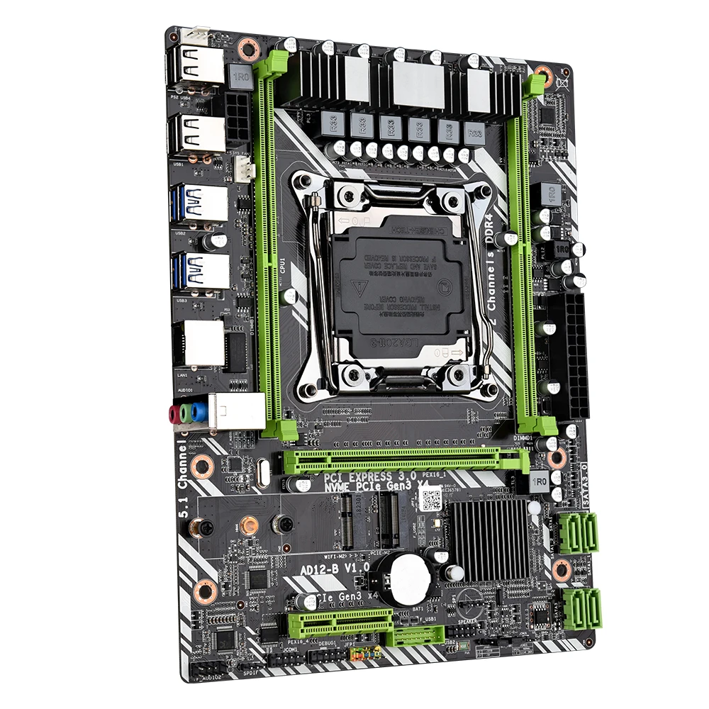 Комплект материнской платы DAIXU X99 D4 с цп Xeon E5 2620 V3 2 шт. X 8 гб = 16 память DDR4 2400 мгц |