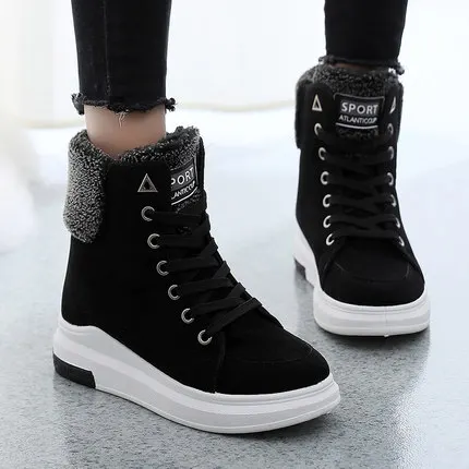 Snow boots 2019 women's new winter cotton shoes with velvet thickened bottom student thermal INS medium tube short | Обувь