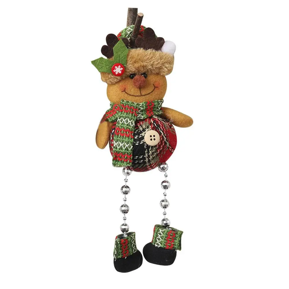 Hot Christmas Tree Hanging Ornaments Cloth Santa Claus Snowman Xmas Tree Toy Doll Hang Decoration Christmas Decorations for Home - Цвет: 8