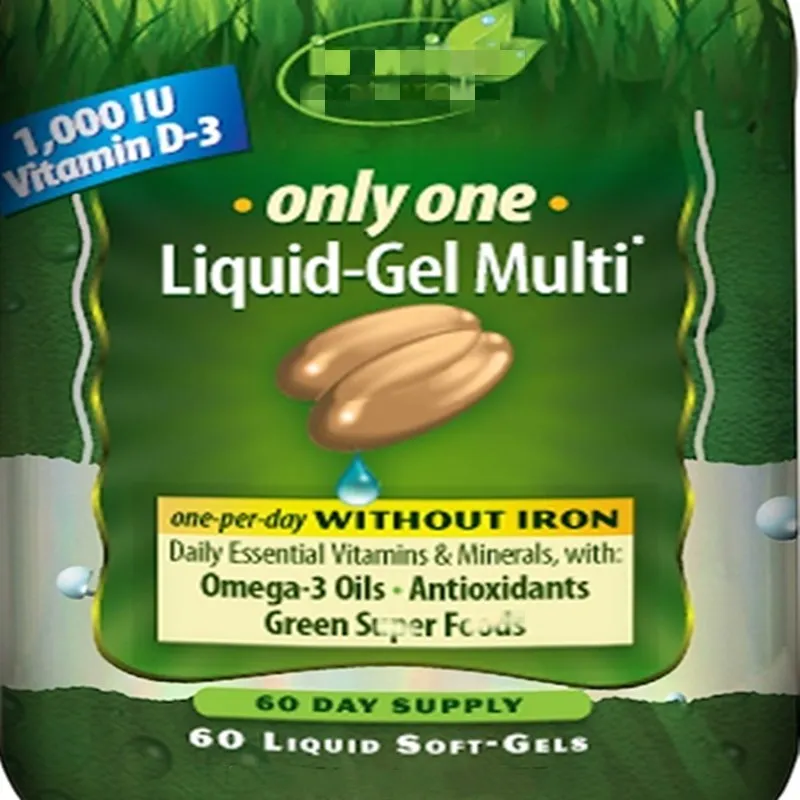 

Unique, multi-functional liquid fish oil, iron-free, antioxidant, 60 liquid soft gel