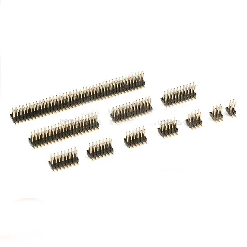 

50PCS/Lot SMT 1.27mm 1.27 Double Row Needle Male Pin Header Connector Gold-Plated 2*2P/2*3P/2*4P/2*5P/2*6P/2*7P/2*8P/2*10P/2*20P