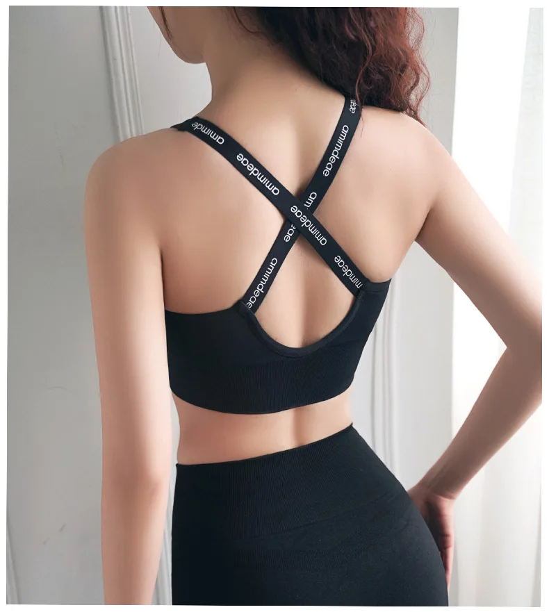 Высококачественные женские спортивные бюстгальтеры на молнии без косточек