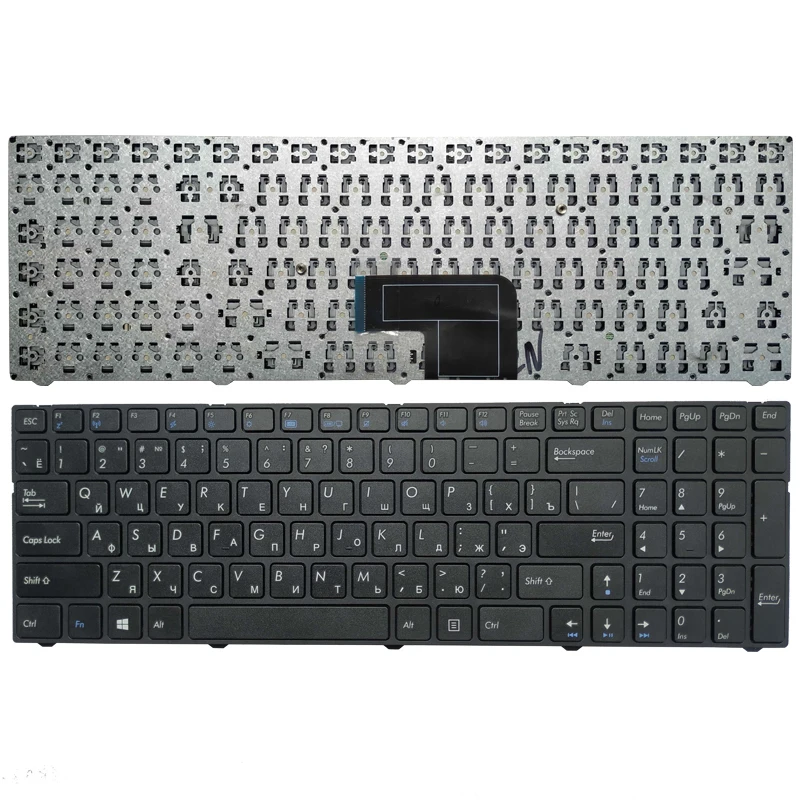 

Russian laptop Keyboard for Medion Akoya MSI E6237 E7416 P7627 P7628 E6239T P6643 P7631 MD 98873 black with frame