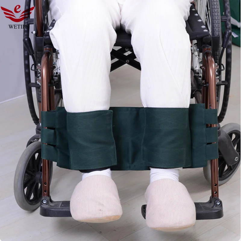 

WETIPS Wheelchair Leg Restraint Strap Anti-sliding Accessories Tobilleras Adjustable Restraint Belt for Elderly Leg Limiter