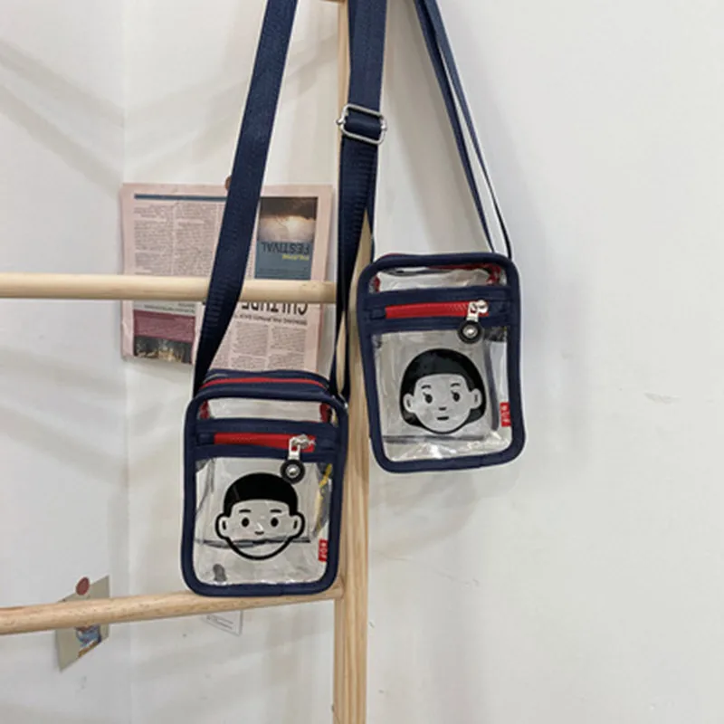 Симпатичная клетчатая Двусторонняя форма JK с бантом прозрачная сумка на плечо в