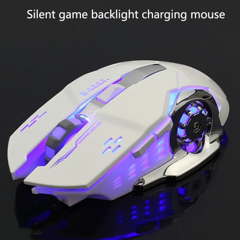

Wireless Mouse Rechargeable Simple Click Buttons And Charging Cable Silent Wireless Mouse