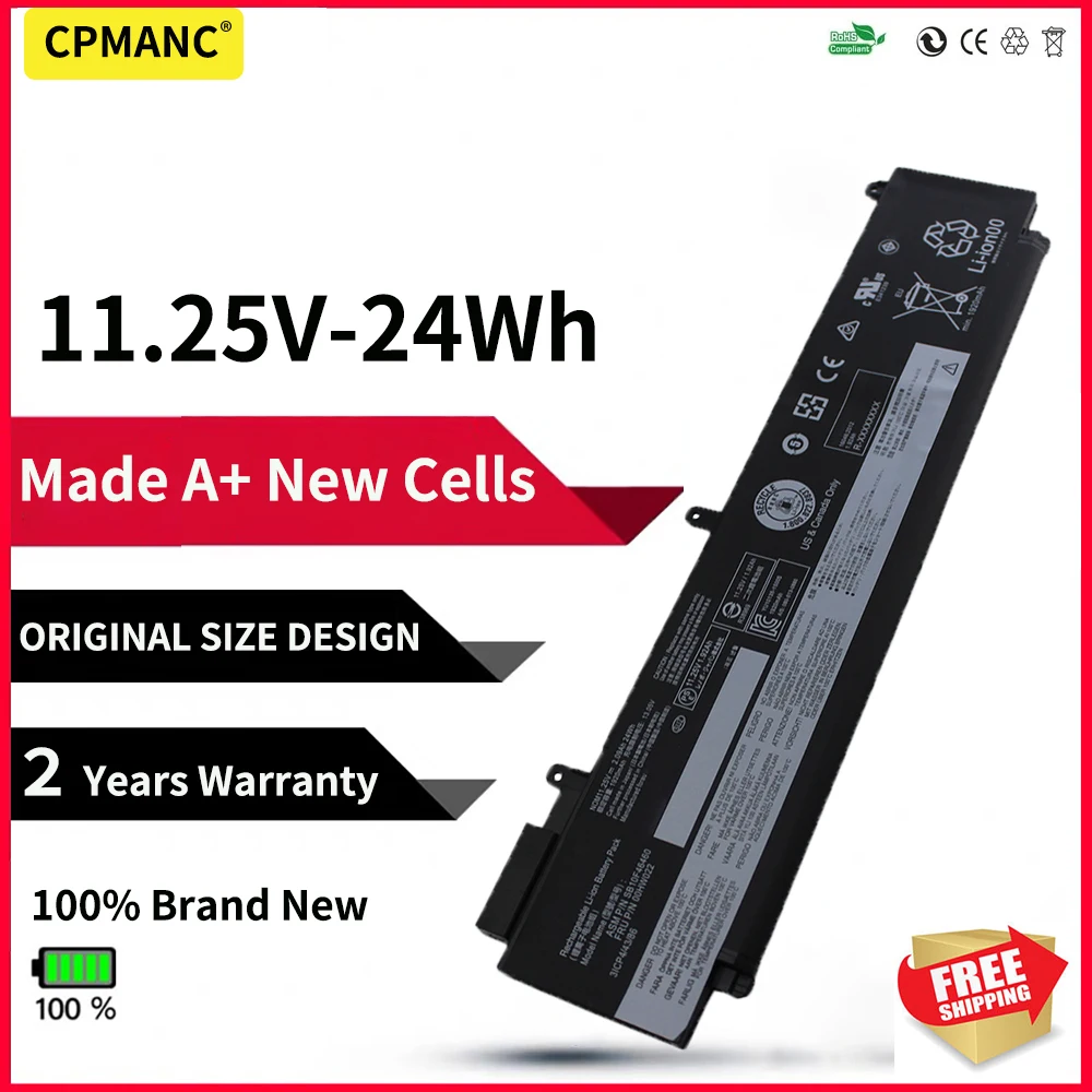 Аккумулятор CPMANC T460s для ноутбука Lenovo батарея планшета T470s Series 00HW022 00HW023 SB10F46460 SB10F46461