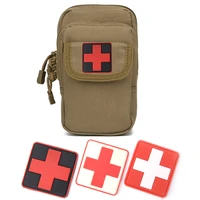 red cross pvc patch emblem badge medic team first aid bag military with hook for clothing backpack tactical patches