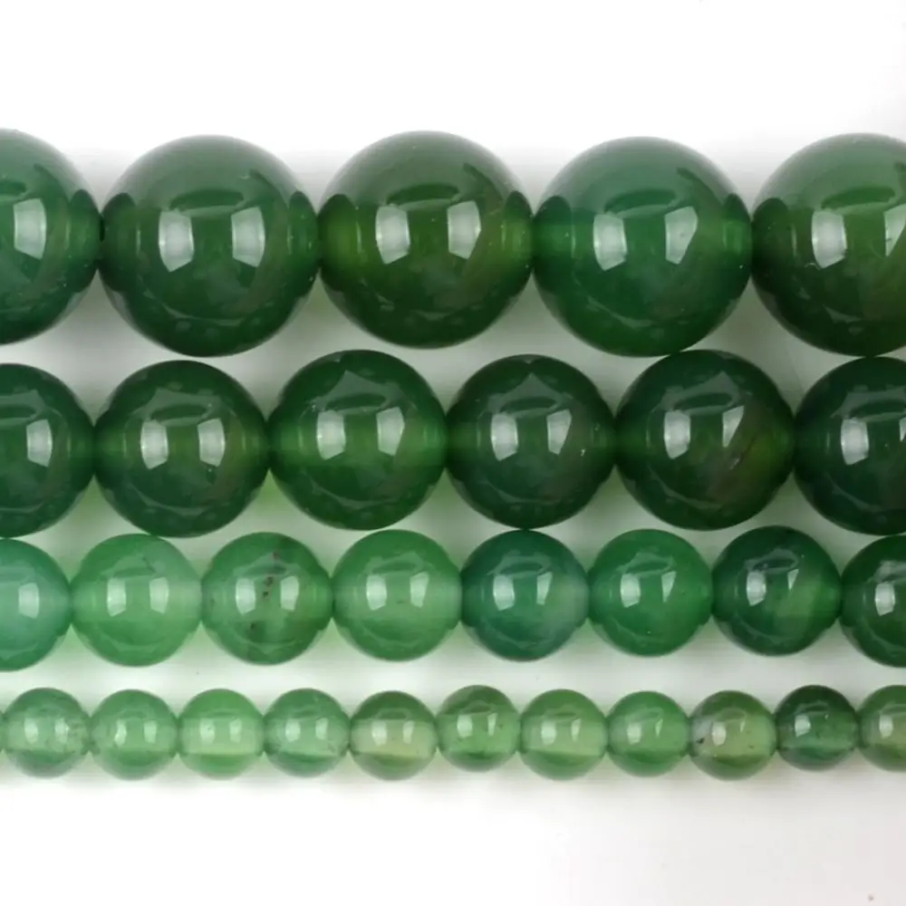 Натуральный голубовато зеленый нефрит камень круглые бусины Свободные Spacer