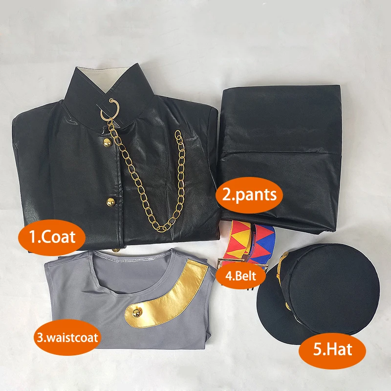

JoJo JoJo's Bizarre Adventure Cosplay Jotaro Kujo Cosplay Costume Anime Cosplay Outfits Suits Black Uniform Halloween Costumes
