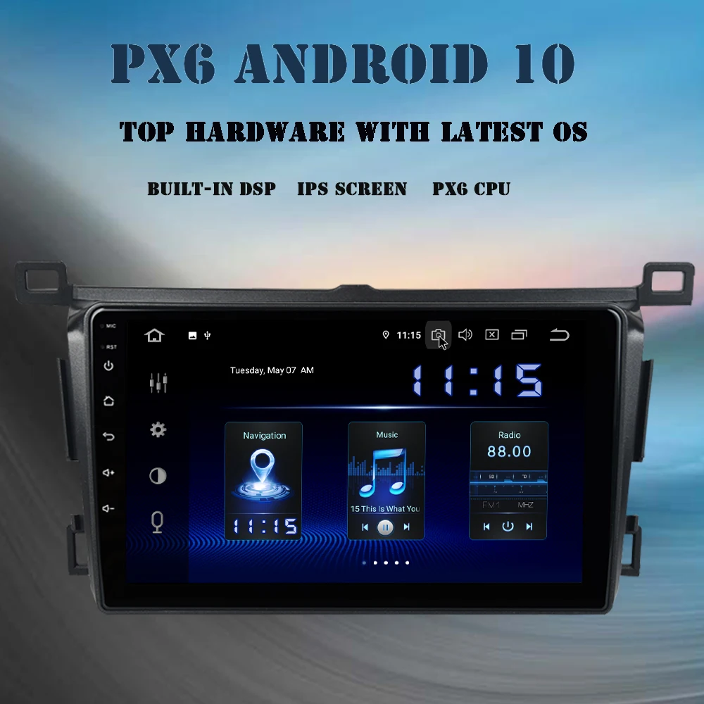 Android 11 автомобильное радио для Toyota RAV4 2014 2015 2016 2017 2018 DSP мультимедийный плеер Авто 4