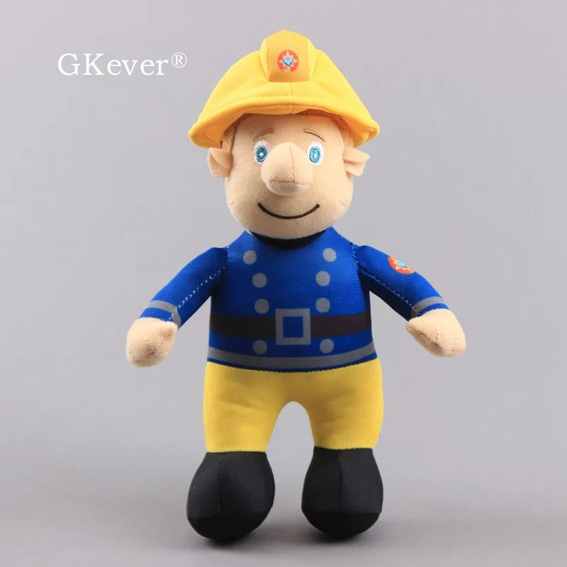 Peluche de bombero Sam para ni&ntilde;os, mu&ntilde;eco de peluche de bombero, almohada suave, regalo de Navidad, 24 cm-0
