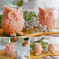 owl candle mold 3d silicone mold for handmade candle soap fondant chocolate candy cake decorating molds for plaster wax mould