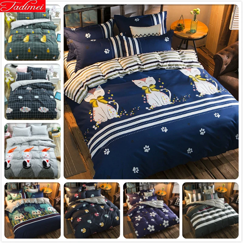 Милая Пижама Hello Kitty Пижамный костюм с изображением котенка узор постельное белье