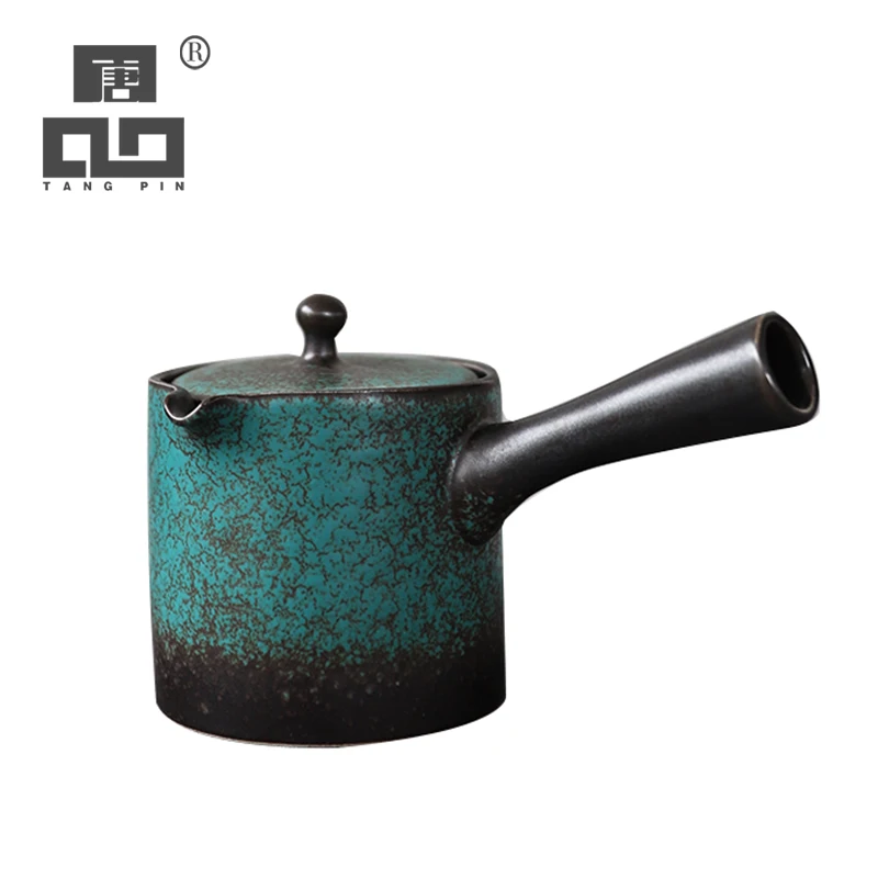 

Керамический чайник kyusu TANGPIN, зеленый традиционный китайский чайник 200 мл