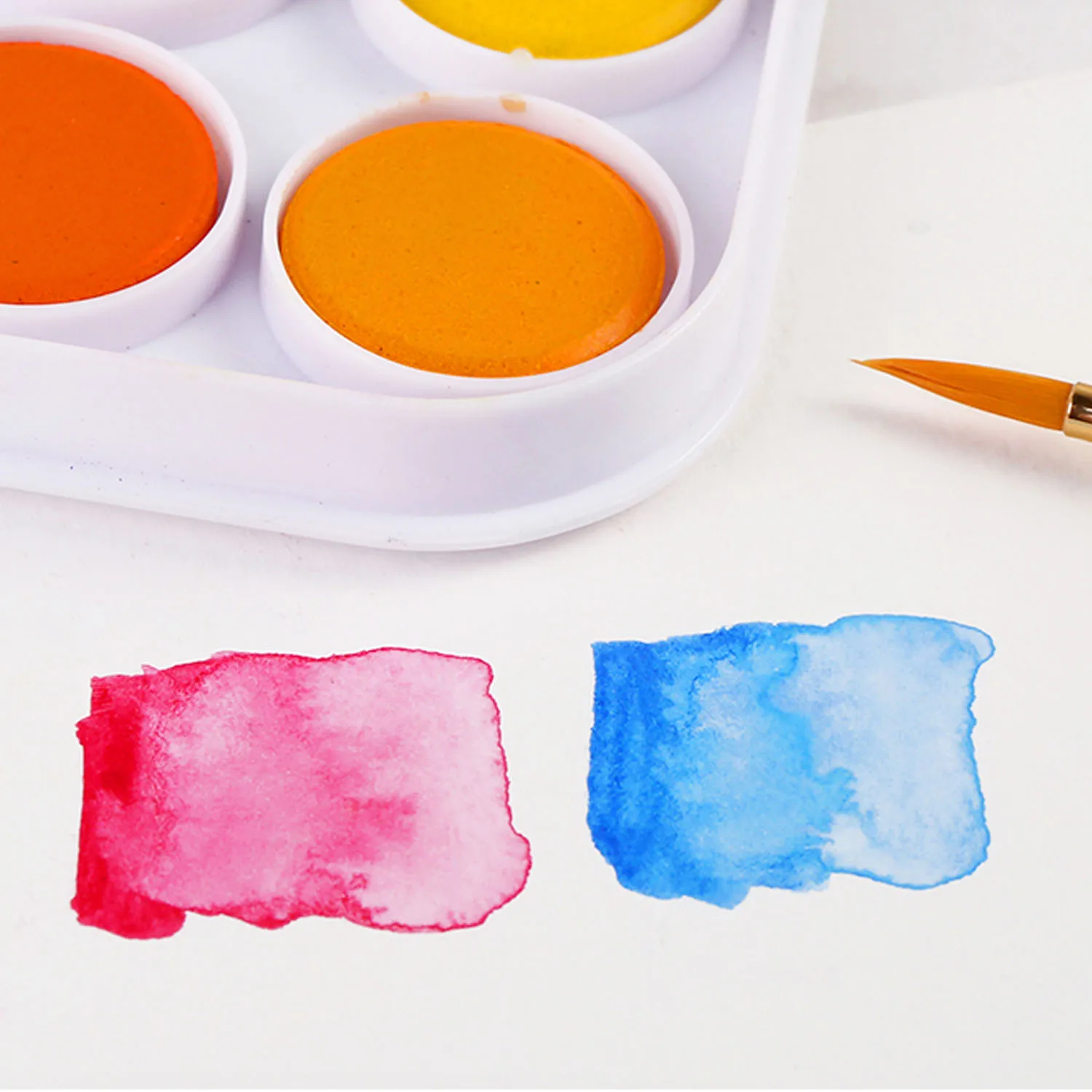 Набор профессиональных акварельных художественных красок набор из 10 кистей для