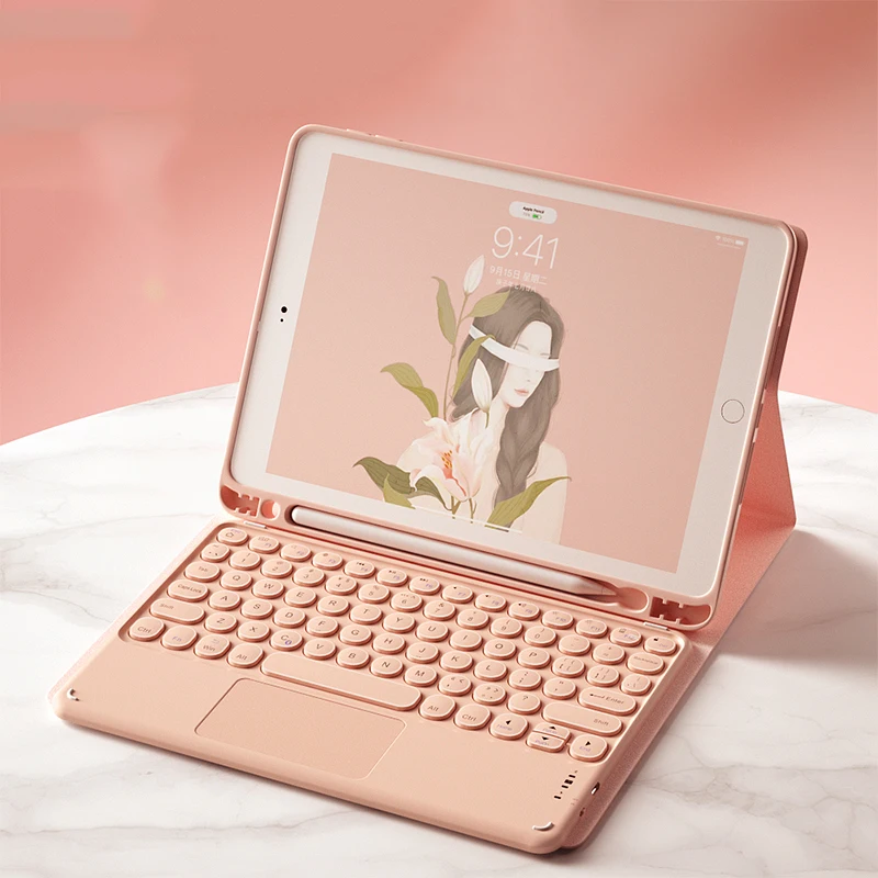 

The keyboard case is suitable for iPad 10.9 and iPad Pro 11 inches, 2021 iPad keyboard Bluetooth with touchpad and pen holder