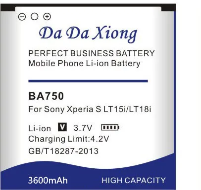 Высококачественный литий ионный аккумулятор 3600 мАч BA750 для телефона Sony Ericsson Xperia