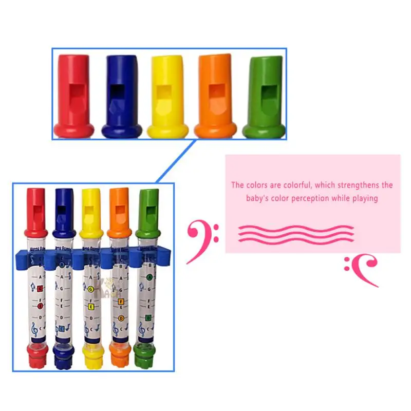 5 шт. водная флейта Игрушка Дети Музыка Душ Ванна мелодии красочные игрушки