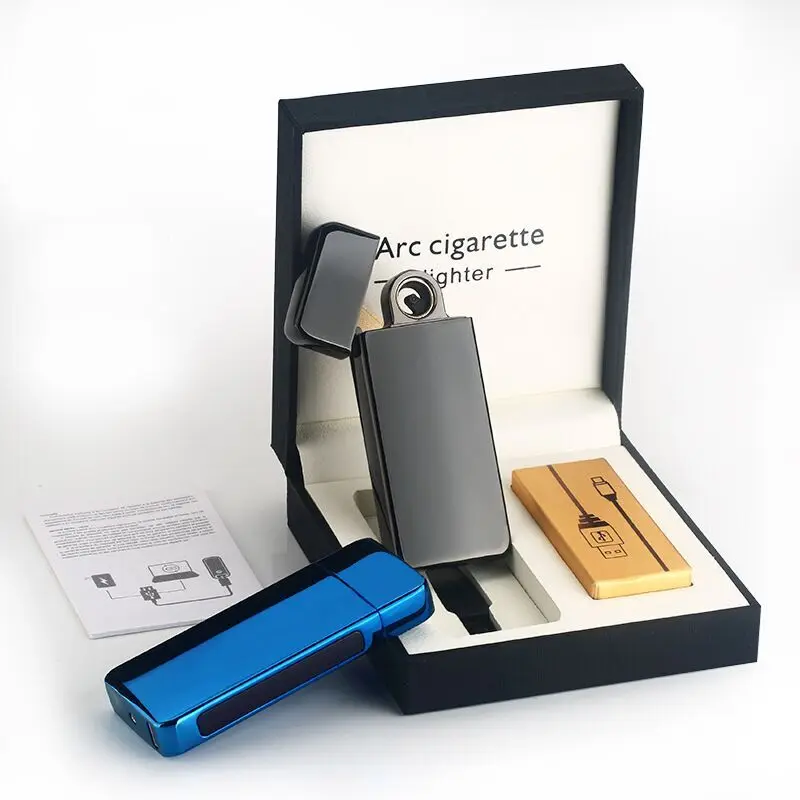 Портативная зарядка Usb зарядка двойная дуга плазма электронный импульсный инфракрасный сенсорный Индукционная ветрозащитная зажигалка