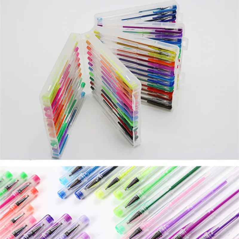 Рекламная ручка набор гелевых ручек 48 цветов блестящие гелевые ручки для школы