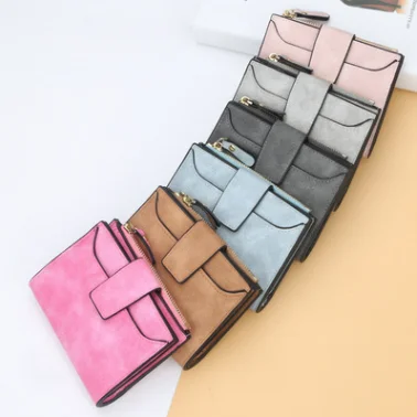 

2021 Leather Women Wallet Hasp Small and Slim Coin Pocket Purse Women Wallets Cards Holders Luxury Brand Wallets Designer Purse