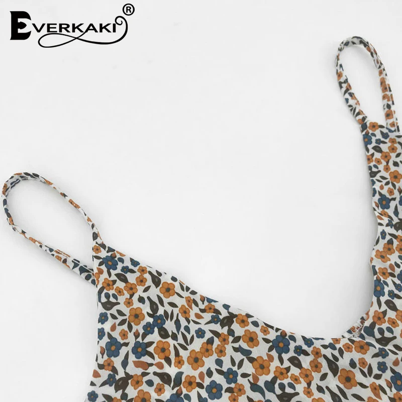 Everkaki Women Short Slip Dress Boho Print Summer Vestidos Casual Gypsy Ladies Vintage Mini Dresses Female Chic 2020 New Fashion | Женская