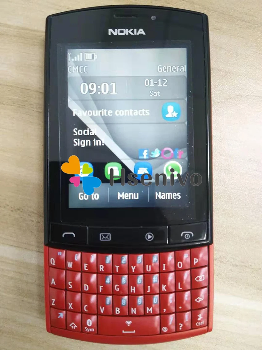 Разблокированный мобильный телефон Nokia asha 303 2,4 '3g Bluetooth MP3 сотовый телефон 1300 мАч