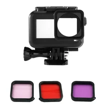 Hot Camera Waterproof Case + Diving Filter Red Pink Purple For DJI OSMO Action Camera Accessories