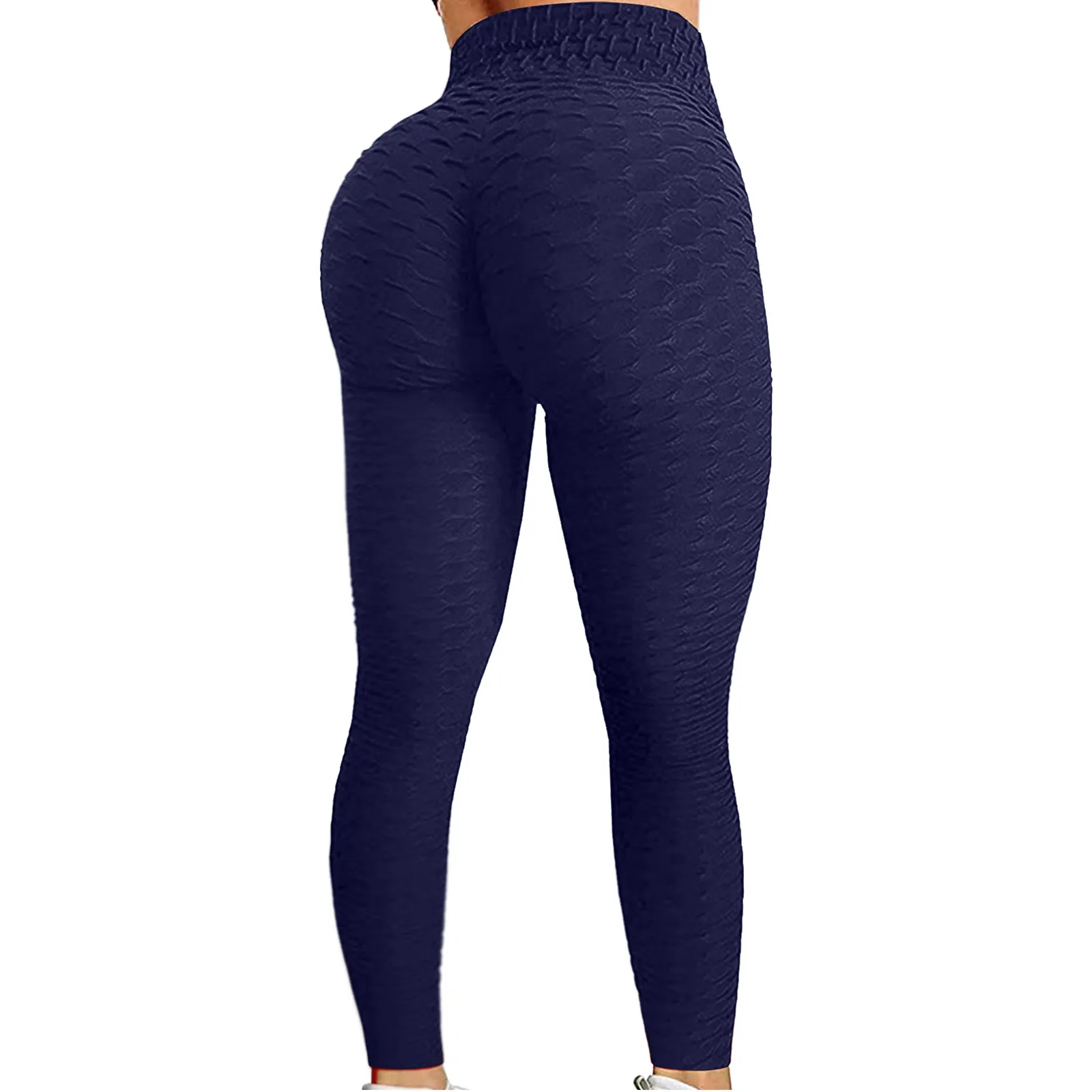 

New Women's Sports Trousers Bubble Hip Lifting Exercise Fitness Running Plus Size Pants Solid Color Bodybuilding Jeggings