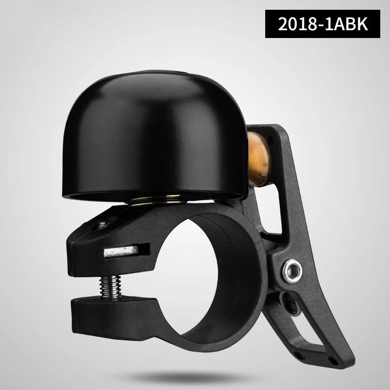 2018-1ABK Rockbros велосипедный велосипед велосипедный Звонок алюминиевый обычный Классический Руль колокол кольцо звук MTB дорожный велосипед Рог Аксессуары для велосипеда - Цвет: 2018-1ABK