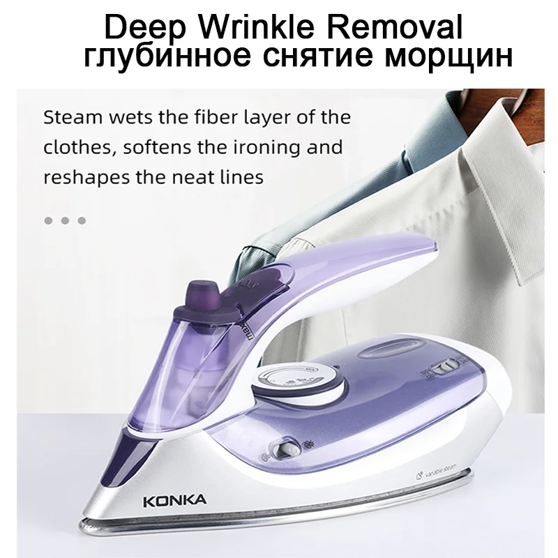 

Handheld Iron For Home Garment Steamer Dry And Wet Ironing 3 Gear Steamer Deep Wrinkle Removal Clothe Steam Irons Steam Iron