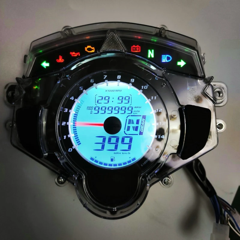 

New 7 Color Motorcycle Instrument Lcd Digital Gauge Speedometer Tachometer Odometer Display for Yamaha Lc135