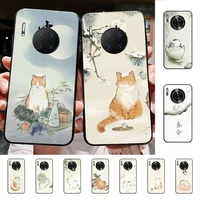 japanese cat culture art phone case for huawei mate 20 10 9 40 30 lite pro x nova 2 3i 7se