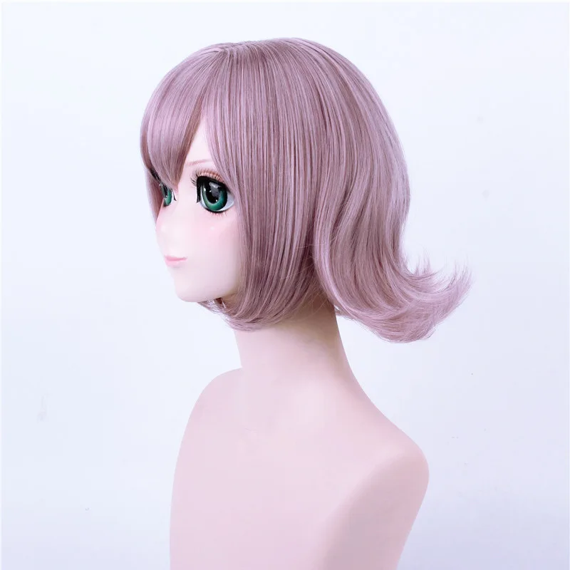 Nanami ChiaKi розовый крученый парик с короткими волосами костюм Хэллоуин Аниме унисекс косплей