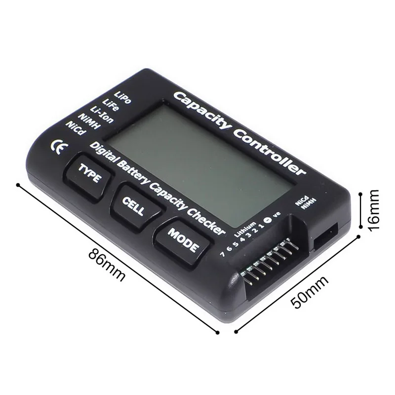 

Digital Battery Tester Battery Checker Controller LCD for LiPo LiFe Li-Lon NiCd NiMh