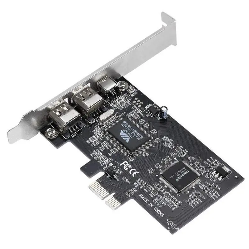 Плата расширения 1394A с 3 портами PCI-E 1X на IEEE 1394 DV видеоадаптер 1x 4Pin 2x 6Pin контроллер