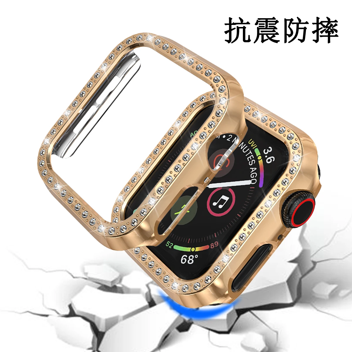 Блестящий чехол из поликарбоната для Apple Watch 4, 40 мм, 44 мм, защитная оболочка, бампер для iWatch 44, 40 мм, серия 5, чехлы для часов, крышка, рамка