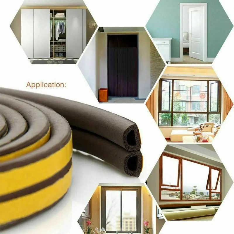 

Stopper Dust Flexible Door Noise Bottom Draft Reduction Sound Weatherstrip Window Sealing Blocker 10m Strip Proof Sealer Strip