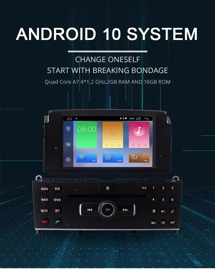 LJDA 1 Din Android 10,0 автомобильный dvd-плеер для Mercedes Benz C200 C180 W204 2007-2010 wifi автомобильный мультимедийный плеер gps Navi Автомагнитола